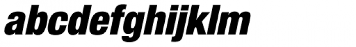 Helvetica Neue LT Std 97 Black Condensed Oblique Font LOWERCASE
