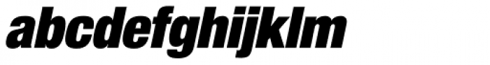 Helvetica Neue Paneuropean W1G 107 Cond ExtraBlack Oblique Font LOWERCASE