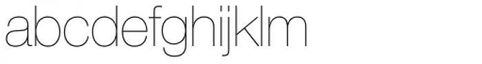 Helvetica Neue Paneuropean W1G 25 UltraLight Font LOWERCASE