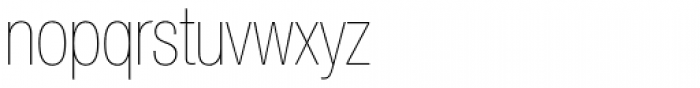 Helvetica Neue Paneuropean W1G 27 Cond UltraLight Font LOWERCASE