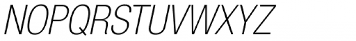 Helvetica Neue Paneuropean W1G 37 Cond Thin Oblique Font UPPERCASE