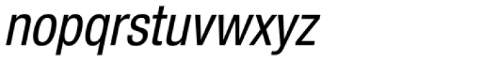 Helvetica Neue Paneuropean W1G 57 Cond Oblique Font LOWERCASE