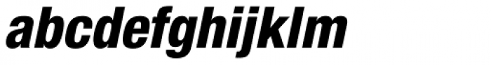 Helvetica Neue Paneuropean W1G 87 Cond Heavy Oblique Font LOWERCASE