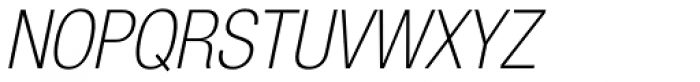 Helvetica Neue Pro Cond Thin Oblique Font UPPERCASE