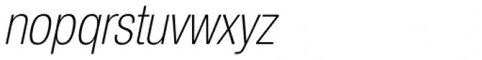Helvetica Neue Pro Cond Thin Oblique Font LOWERCASE
