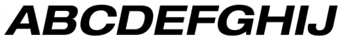 Helvetica Neue Pro Extd Bold Oblique Font UPPERCASE