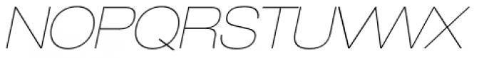 Helvetica Neue Pro Extd UltraLight Oblique Font UPPERCASE
