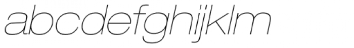 Helvetica Neue Pro Extd UltraLight Oblique Font LOWERCASE