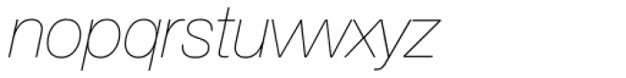 Helvetica Neue Pro UltraLight Italic Font LOWERCASE