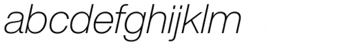 Helvetica Now Display ExtraLight Italic Font LOWERCASE