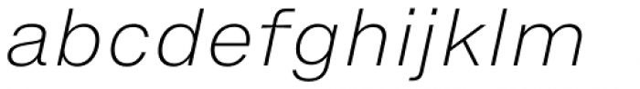 Helvetica Now Micro ExtraLight Italic Font LOWERCASE