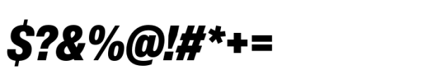 Helvetica Now Pro Display Condensed Black Italic Font OTHER CHARS