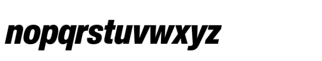 Helvetica Now Pro Display Condensed Black Italic Font LOWERCASE