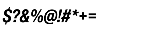 Helvetica Now Pro Display Condensed Bold Italic Font OTHER CHARS