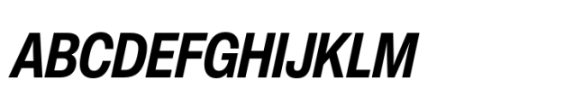 Helvetica Now Pro Display Condensed Bold Italic Font UPPERCASE
