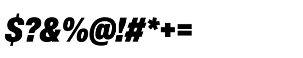 Helvetica Now Pro Display Condensed ExtraBlack Italic Font OTHER CHARS