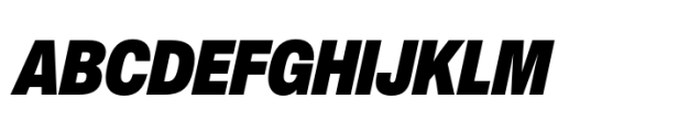 Helvetica Now Pro Display Condensed ExtraBlack Italic Font UPPERCASE