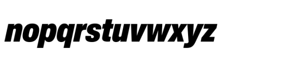 Helvetica Now Pro Display Condensed ExtraBlack Italic Font LOWERCASE