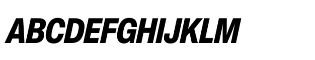 Helvetica Now Pro Display Condensed ExtraBold Italic Font UPPERCASE