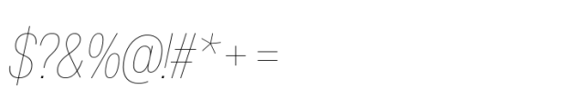 Helvetica Now Pro Display Condensed Hairline Italic Font OTHER CHARS