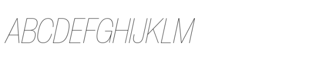 Helvetica Now Pro Display Condensed Hairline Italic Font UPPERCASE