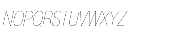 Helvetica Now Pro Display Condensed Hairline Italic Font UPPERCASE