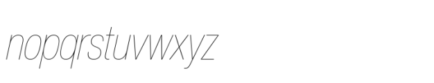Helvetica Now Pro Display Condensed Hairline Italic Font LOWERCASE