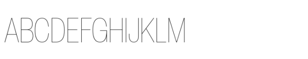 Helvetica Now Pro Display Condensed Hairline Font UPPERCASE