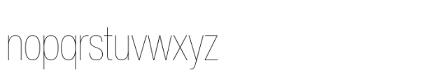Helvetica Now Pro Display Condensed Hairline Font LOWERCASE