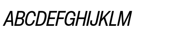 Helvetica Now Pro Display Condensed Italic Font UPPERCASE