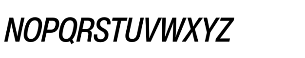 Helvetica Now Pro Display Condensed Medium Italic Font UPPERCASE