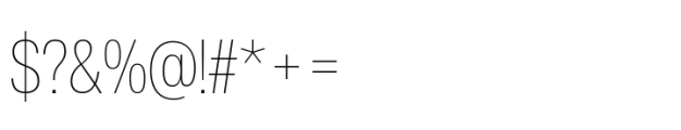 Helvetica Now Pro Display Condensed Thin Font OTHER CHARS
