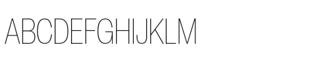 Helvetica Now Pro Display Condensed Thin Font UPPERCASE