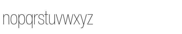 Helvetica Now Pro Display Condensed Thin Font LOWERCASE