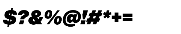 Helvetica Now Pro Display ExtraBlack Italic Font OTHER CHARS