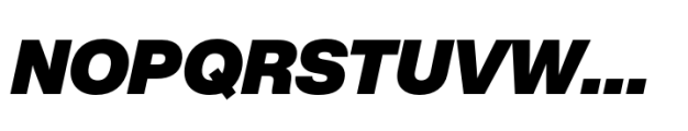 Helvetica Now Pro Display ExtraBlack Italic Font UPPERCASE