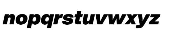 Helvetica Now Pro Display ExtraBlack Italic Font LOWERCASE