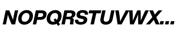 Helvetica Now Pro Display ExtraBold Italic Font UPPERCASE