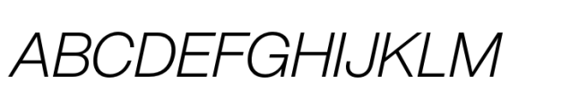Helvetica Now Pro Display Light Italic Font UPPERCASE
