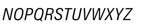 Helvetica Now Pro Micro Condensed Italic Font UPPERCASE
