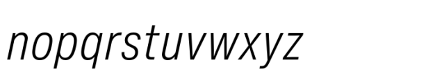 Helvetica Now Pro Micro Condensed Light Italic Font LOWERCASE