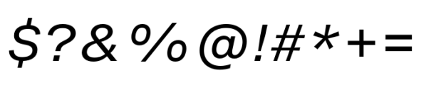 Helvetica Now Pro Micro Italic Font OTHER CHARS