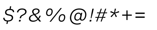 Helvetica Now Pro Micro Light Italic Font OTHER CHARS