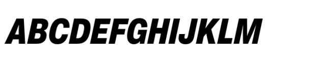 Helvetica Now Pro Text Condensed Black Italic Font UPPERCASE