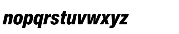 Helvetica Now Pro Text Condensed Black Italic Font LOWERCASE