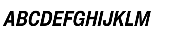 Helvetica Now Pro Text Condensed Bold Italic Font UPPERCASE