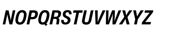 Helvetica Now Pro Text Condensed Bold Italic Font UPPERCASE