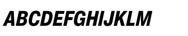Helvetica Now Pro Text Condensed ExtraBold Italic Font UPPERCASE