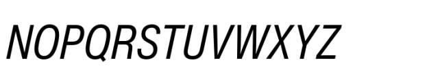 Helvetica Now Pro Text Condensed Italic Font UPPERCASE