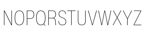 Helvetica Now Text Condensed Thin Font UPPERCASE